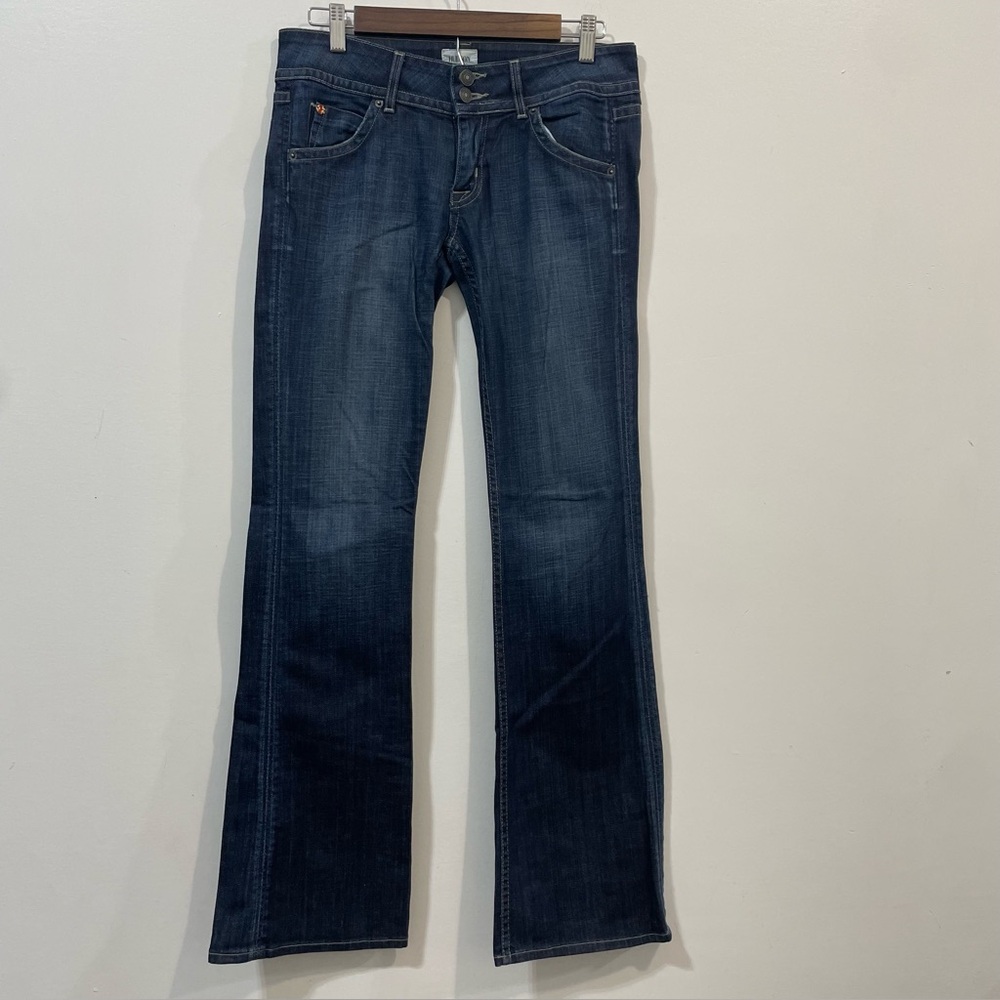 Hudson Made In USA Straight Leg Dark Wash Cotton Boot Cut Denim Jeans Size 28